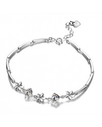 Armband Blommor CZ Stenar